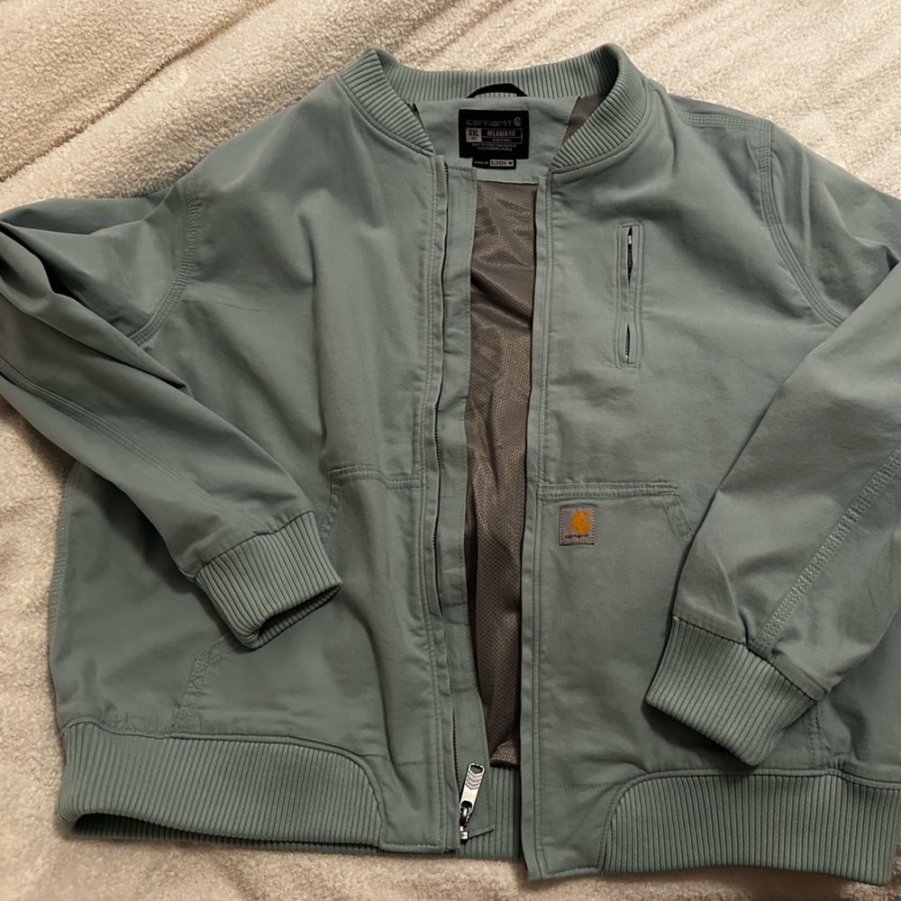 NWT Women’s Carhartt Crawford Bomber Jacket Relaxed Fit Blue coat size XXL